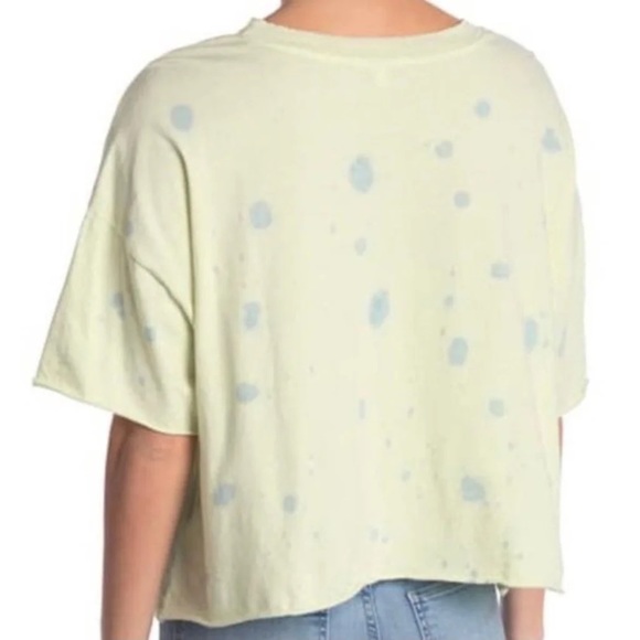 ABOUND Nordstrom Cropped Tie Raw Hem Tee - NWT Green - Picture 2 of 2